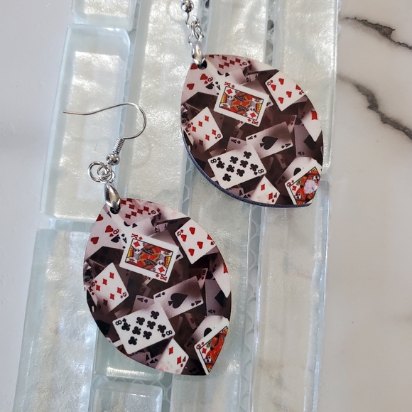 Deck of Cards Earrings - Picture 8 of 8